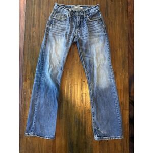 BKE Jeans 29R Jake Straight Leg Medium Wash Blue Denim Buckle 30" inseam